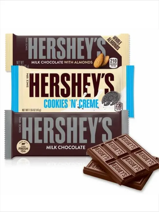 Hershey's Хершес молочный шоколад 2 шт, 2 шт, фото 7