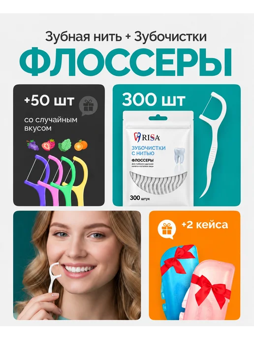 Зубочистка с нитью пластиковая Набор флоссеров, вариант