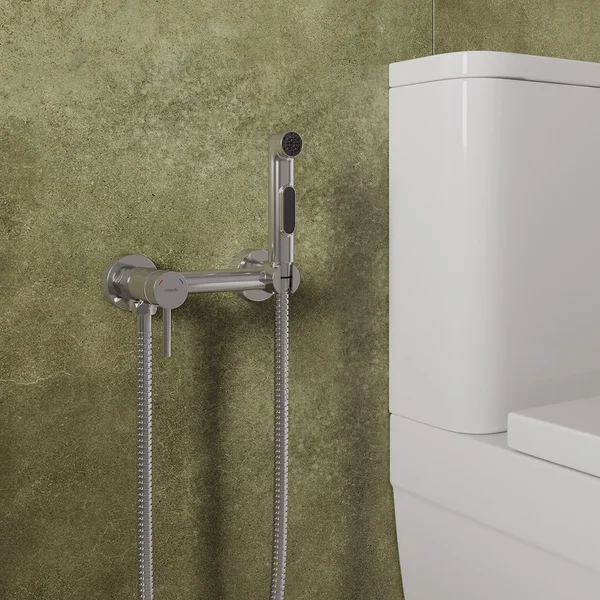 Фото товара на маркетплейсе wildberries Смеситель с гигиеническим душем на эксцентриках