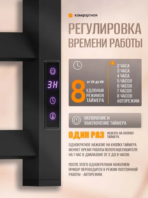 Суховей Полотенцесушитель электрический Глобус 100х40 см в ванную, 100x40 см, фото 4
