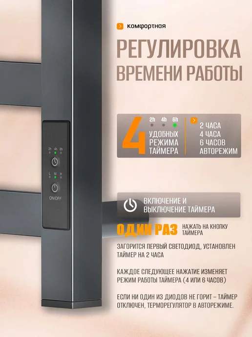 Суховей Полотенцесушитель электрический Триумф 60х40 с полкой, 60x40 см, фото 4