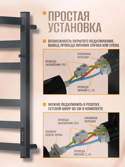 Суховей Полотенцесушитель электрический Триумф 60х40 с полкой, 60x40 см, фото 6