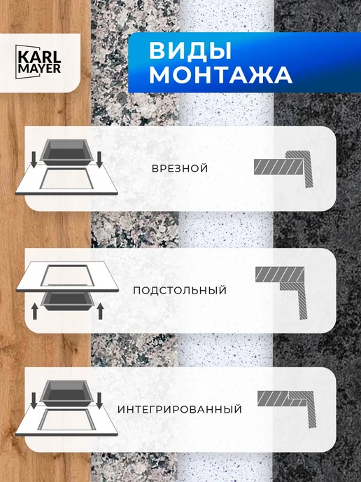 KARL MAYER Мойка для кухни нержавеющая, серый, фото 8