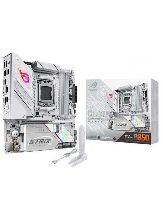 Asus Материнская плата ROG Strix B850-G Gaming WIFI, белый