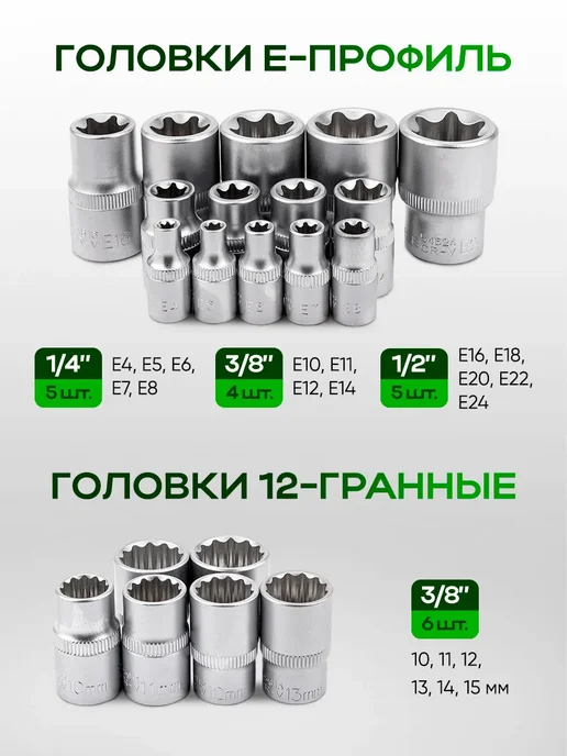Rockforce Набор инструментов для автомобиля 180+2 предметов, 3 шт, фото 8