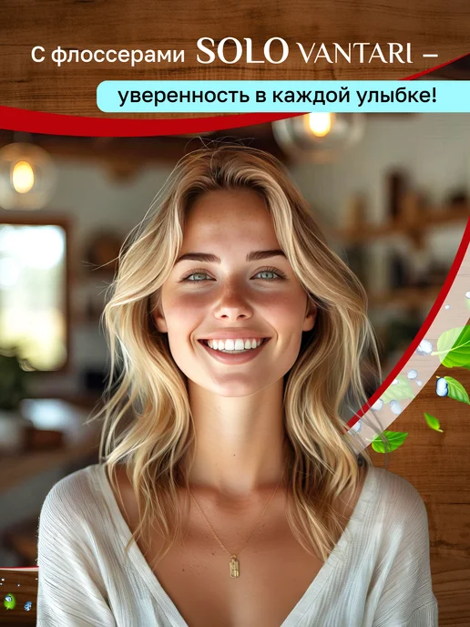 Solo Vantari Флоссеры для зубов 108 шт. Зубочистка с зубной нитью, 108 шт, фото 6