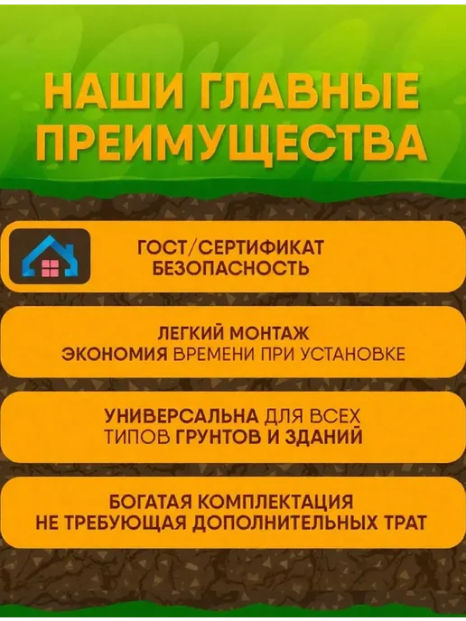 GROUNTOK Комплект заземления из омедненной стали 6 метров 16мм, 3 м, фото 7
