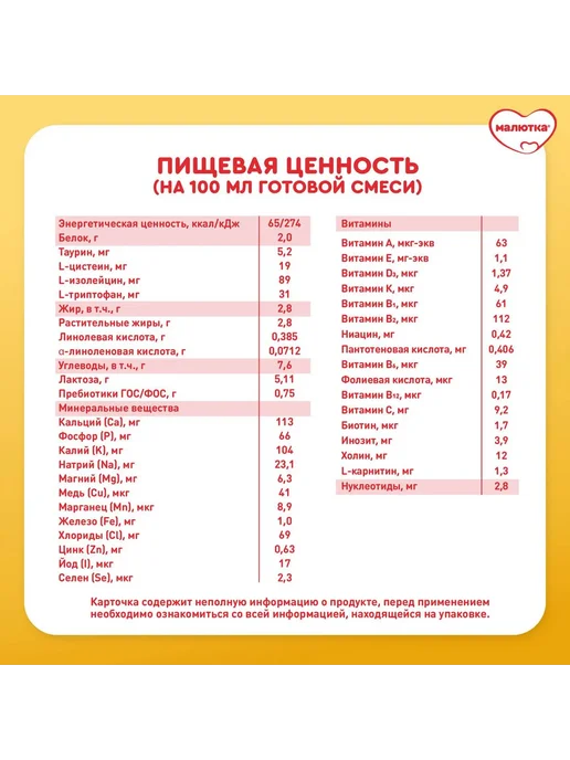 Малютка 4 Детское молочко с 18 месяцев 900 г, 600 г, фото 4