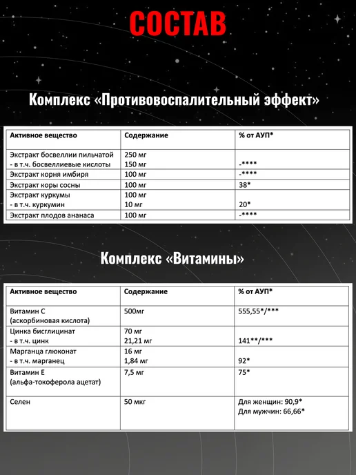 Space Nutrition Хондропротекторы для суставов и связок комплекс Multi Flex, вариант, фото 4