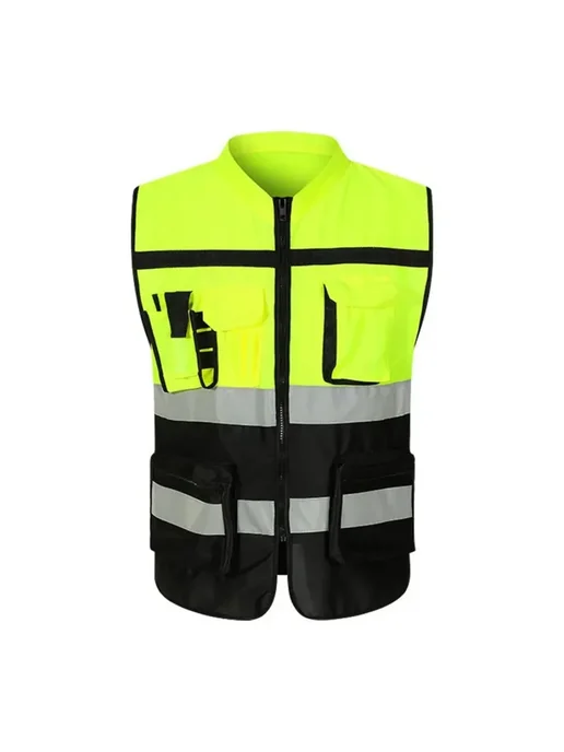 Жилет светоотражающий комбинированный--3XL, черный