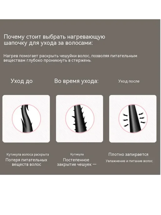 Термошапка для волос электрическая, черный, фото 3