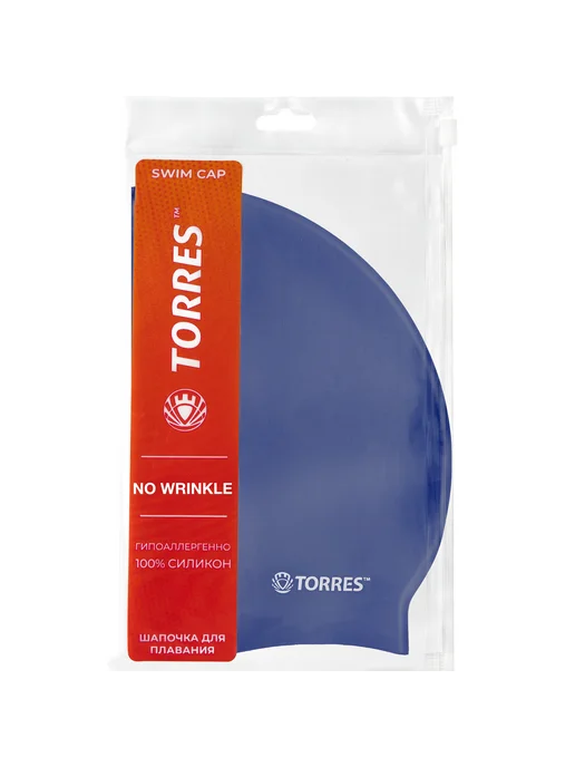 Torres Шапочка для плавания No Wrinkle, синий, фото 2