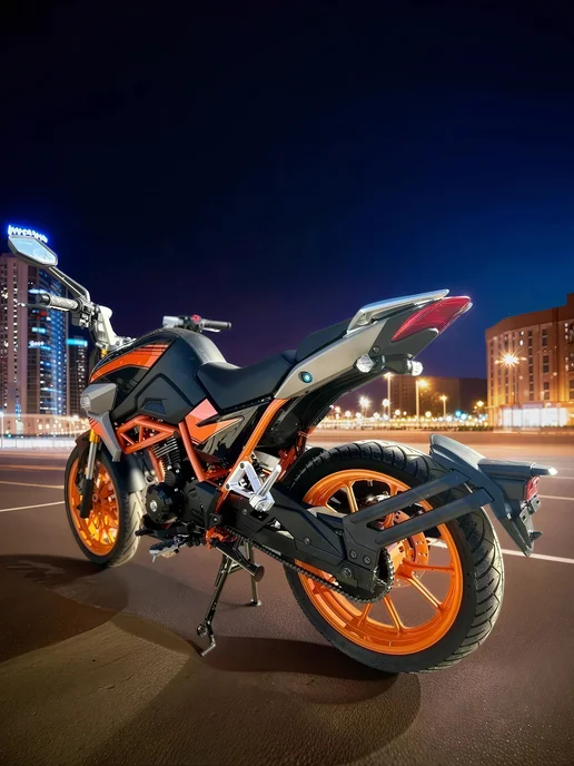 ТЕХНОМОТОРФ Мотоцикл NITRO 200, оранжевый, фото 3