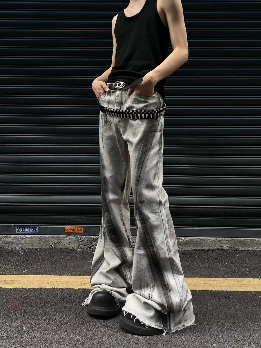 Клеш фларед джинсы rick owens y2k flared jeans opium bootcut