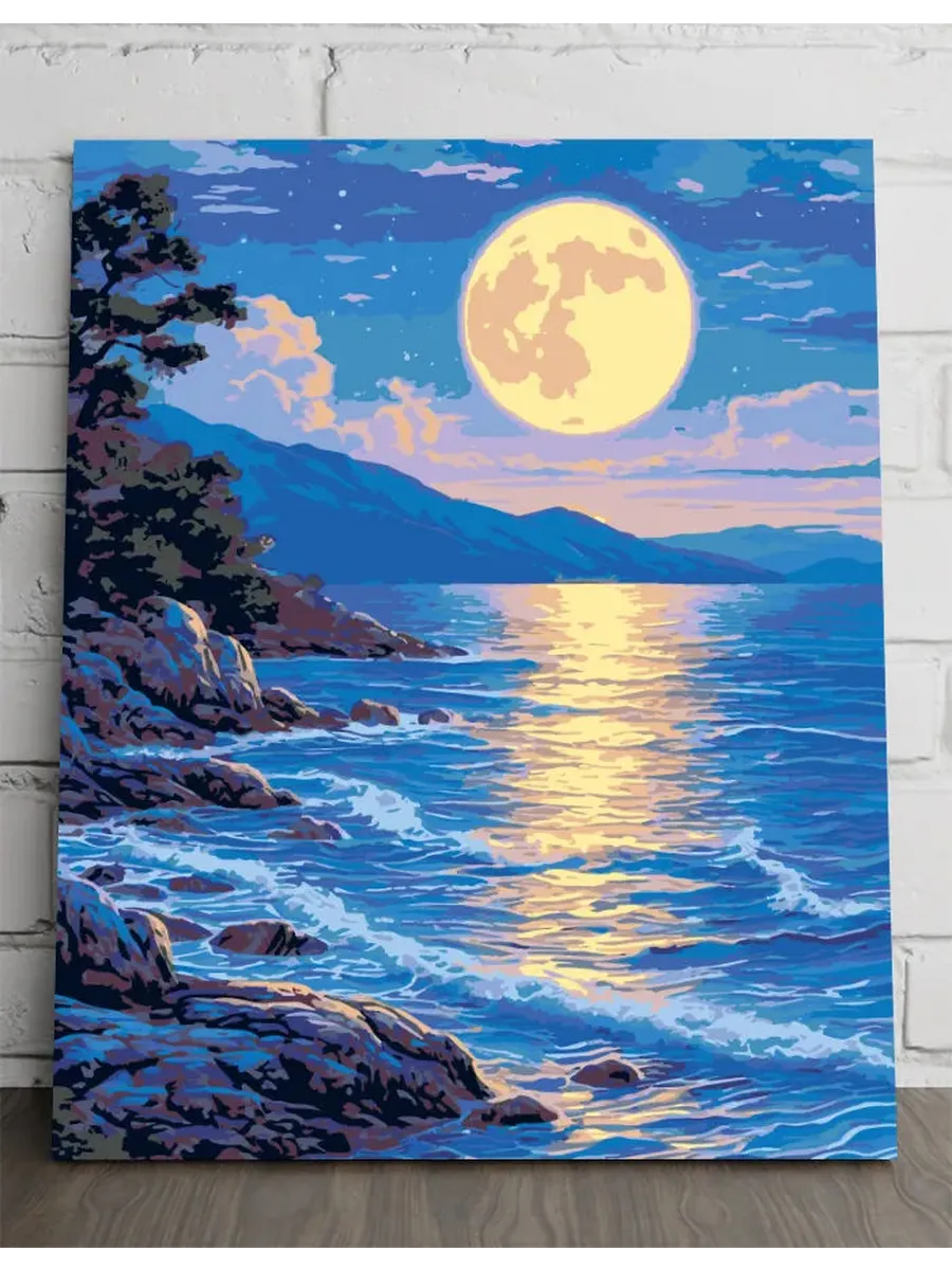 Луна над морем — 40×50 см