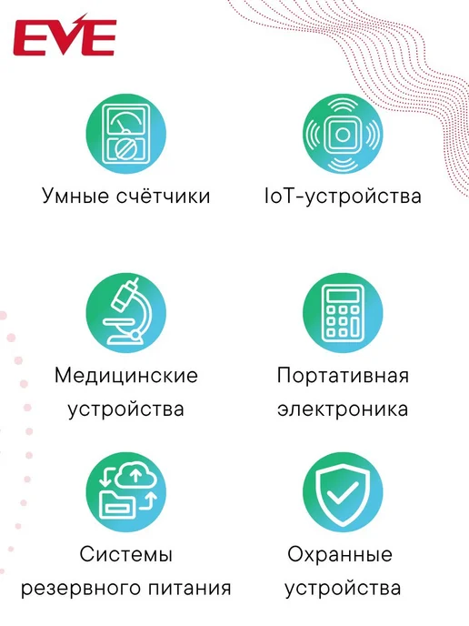EVE Energy Co ER14250 S Литиевая батарейка тип 1 2AA, Li-SOCl2, 2 шт, 4 шт, фото 3