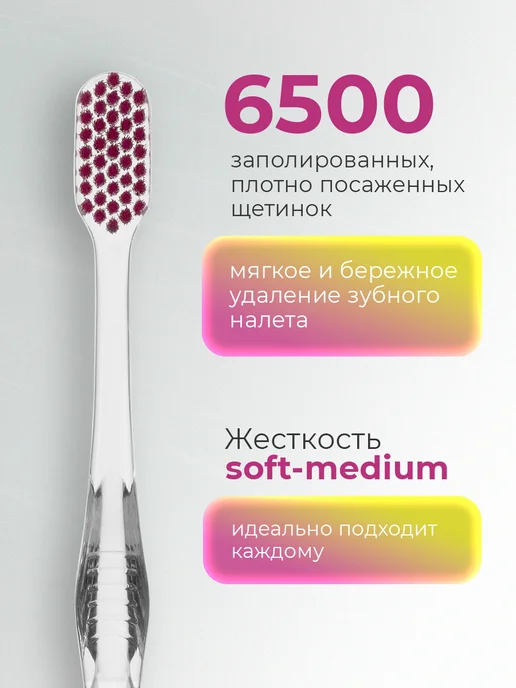 Revyline Зубная щетка Ревилайн SM6500 DUO Crystal Салатовая + Розовая, розовый, фото 4