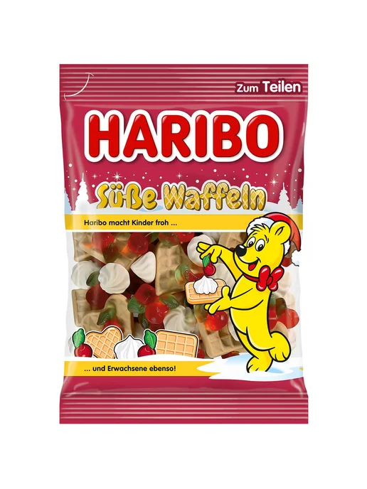 Haribo Новогодний мармелад Харибо сладкие вафельки с вишней, вариант, фото 2