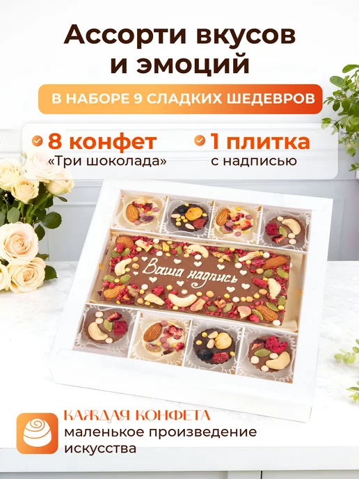 Шоколатика Если буду бесить - терпи! Коробка конфет ручной работы, вариант, фото 2
