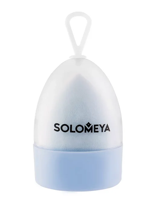 Solomeya Спонж для макияжа косметический. Спонжик в виде капли, голубой, фото 8