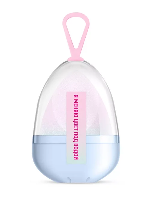 Solomeya Косметический спонж для макияжа, меняющий цвет “Blue-pink”, голубой, фото 6