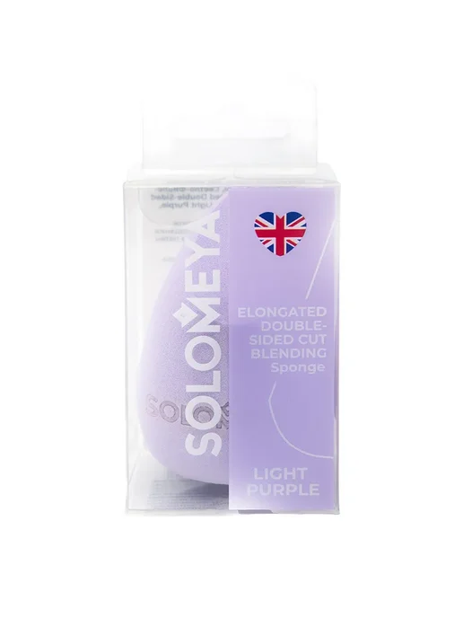 Solomeya Вытянутый спонж для макияжа с двойным срезом, фиолетовый, фото 7