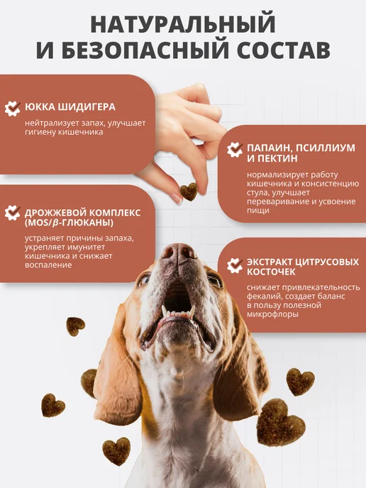 BEST PETS Витаминами для собак от поедания фекалий с пробиотиками, 90 шт, фото 2