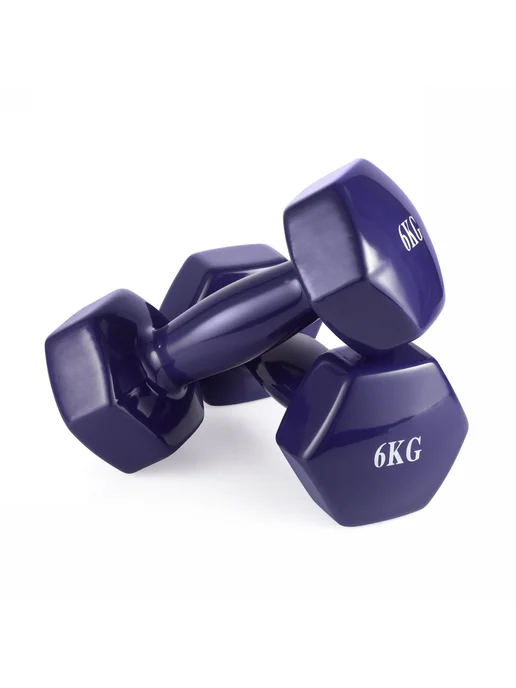 VictoryFit Гантель винил для фитнеса 4 кг, 6 кг, фото 4
