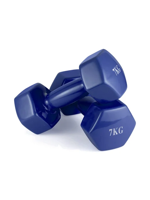 VictoryFit Гантель винил для фитнеса 4 кг, 7 кг, фото 4