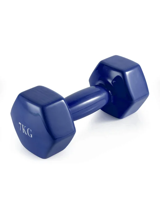 VictoryFit Гантель винил для фитнеса 4 кг, 7 кг, фото 5