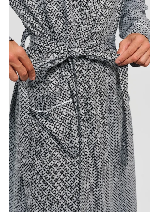 Lika Dress Халат домашний без капюшона, серый, фото 6