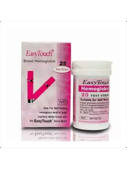 EASY TOUCH Тест-полоски Изи Тач Гемоглобин №25 ( Hemoglobin GCHb), розовый, фото 4
