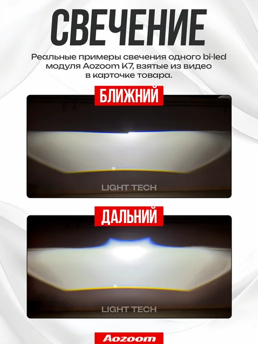 AoZoom Линзы в фары K7 Bi-LED для Jaguar S-Type 1998-2008, вариант, фото 2
