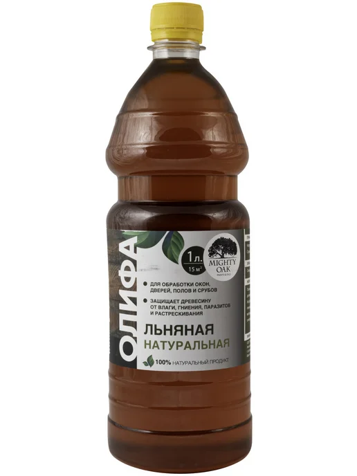 Олифа льняная натуральная 1 л, 1 л, фото 2