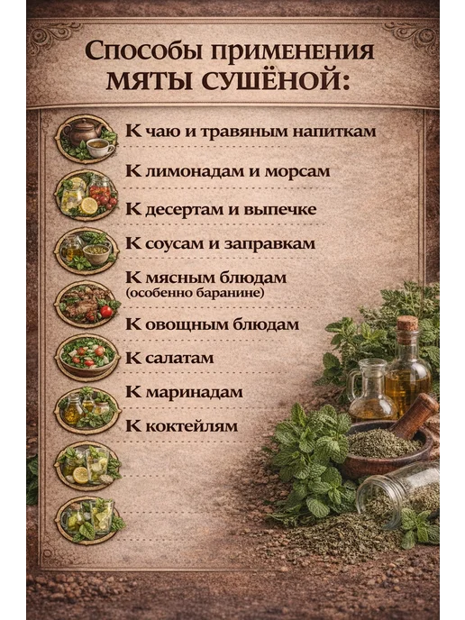 Дерево любви в банке Мята сушеная 80 гр, 140 г, фото 4