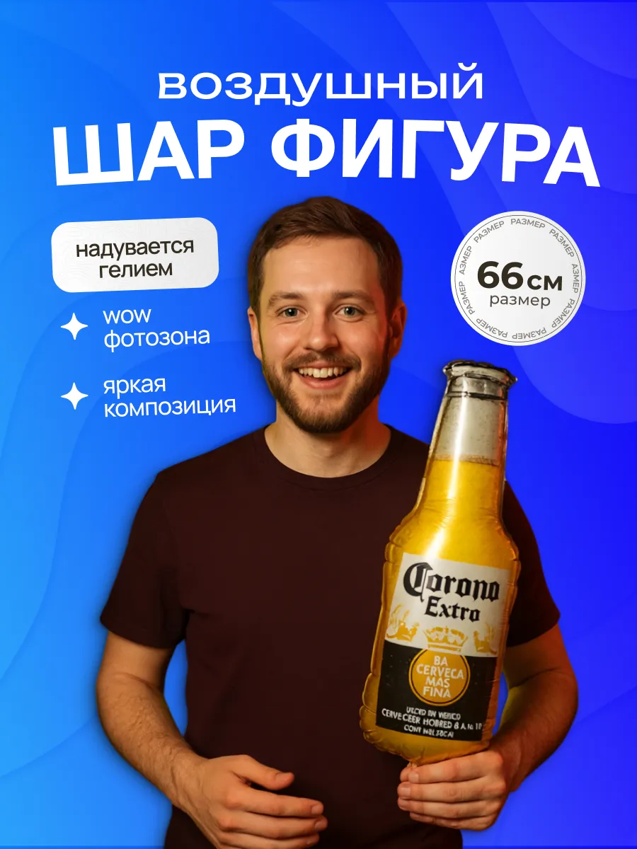 Воздушные шарики бутылка пиво Корона