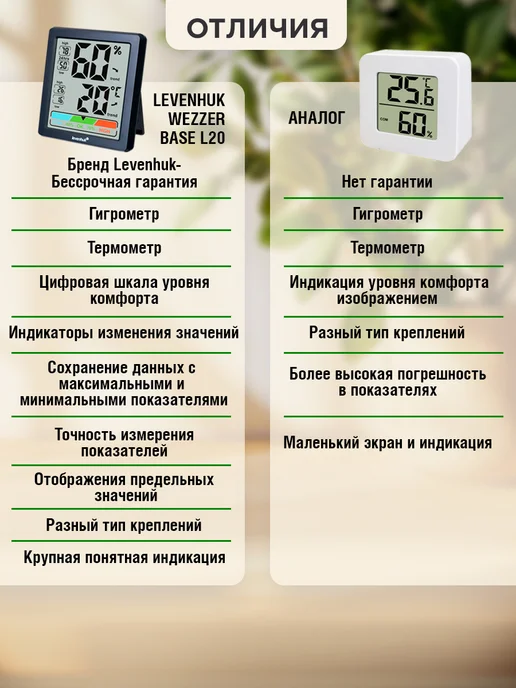 Levenhuk Метеостанция домашняя с беспроводным датчиком, белый, фото 5