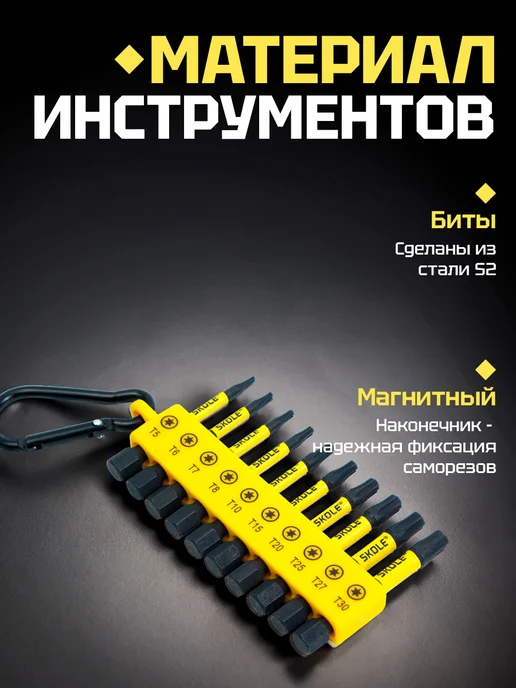 Набор торсионных бит TORX T 50мм 10 шт, 10 шт, фото 3