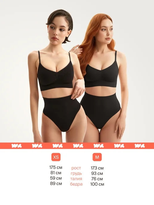 WAISTLINE Трусы стринги моделирующие, черный, фото 8