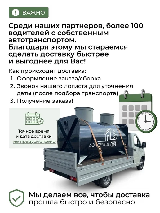 Септик Стандарт 1.5H c Дренажным насосом в комплекте, вариант, фото 2