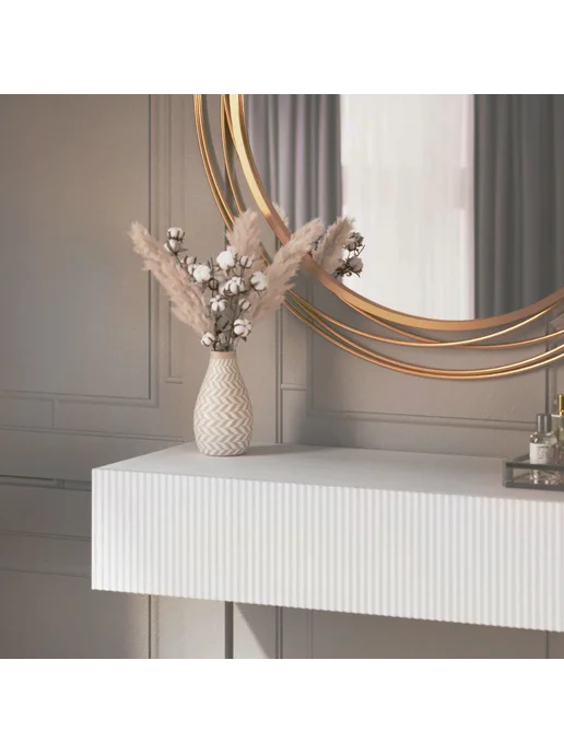 Make Mebel Консоль, туалетный столик Фокстрот 90х35х18 см, Белый, 35x18 см, фото 2