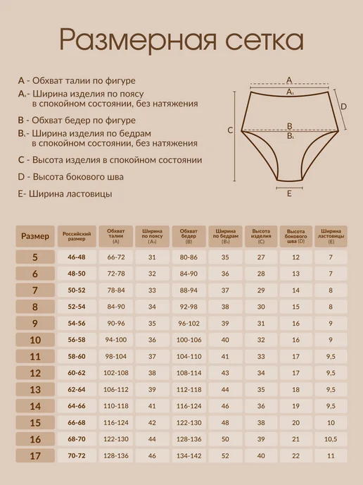 Bella veza Трусы высокие набор кружевные, коричневый, фото 4