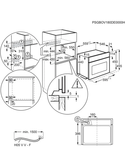 Electrolux Встраиваемая микроволновая печь СВЧ EVM9E2XT, черный, фото 3