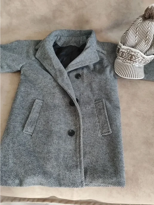 JD collection Пальто для девочки для мальчика весеннее, серый, фото 2