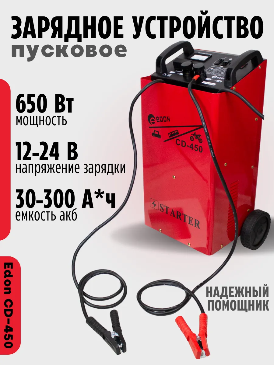 Пуско-зарядное устройство для автомобиля 12-24в