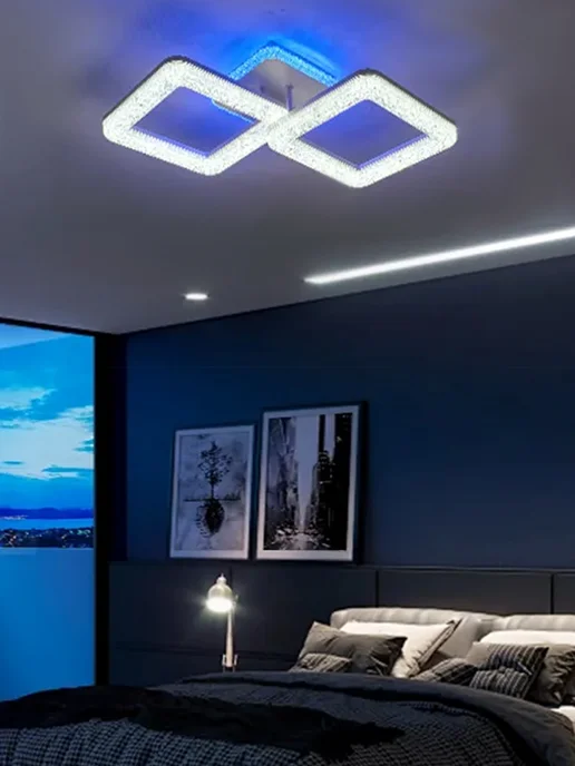 ArtLum Люстра потолочная светодиодная RGB в спальню, белый, фото 7