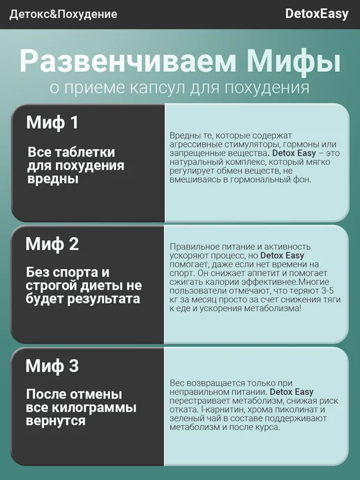 VIS MEDICUS Жиросжигатель для похудения DETOX EASY, вариант, фото 7
