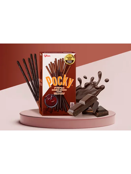 Sinzly Печенье Pocky, палочки Поки двойной шоколад 1 шт, 1 шт, фото 2