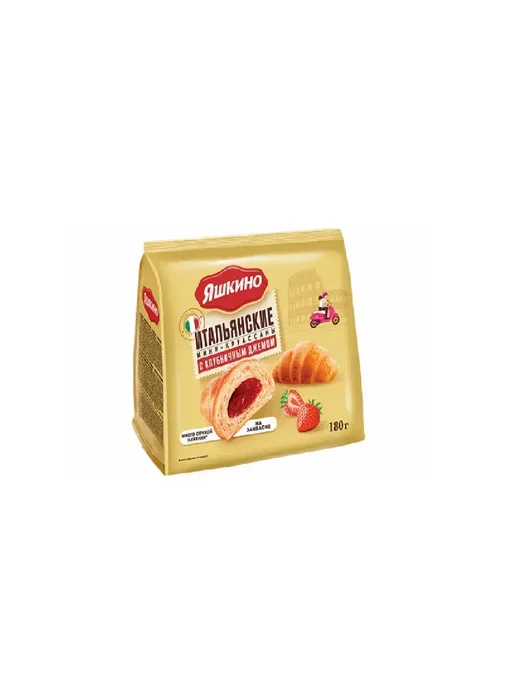 Яшкино Мини-круассаны с Клубничным джемом, 180 г, 180 г, фото 2
