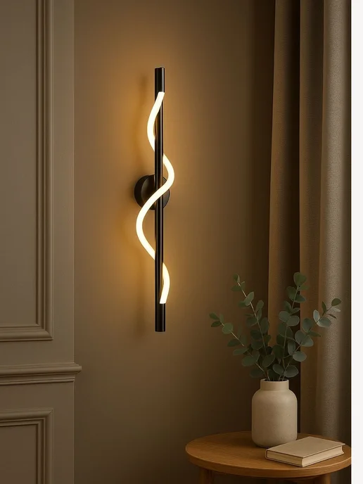 DARRA Бра настенное, Led, современный минимализм, черный, фото 2